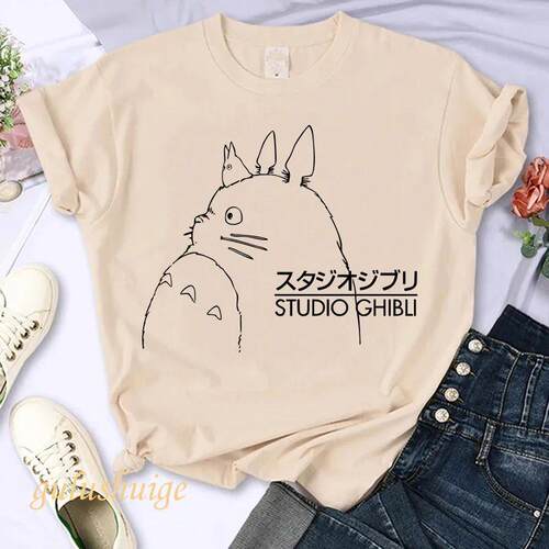 Kawaii Cute 90s Y2k Cat Totoro Shirt Harajuku Ullzang T Shir