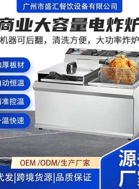 商用双缸大容量电炸炉加厚单缸油炸锅酒店餐厅炸串炸鸡腿电炸锅炉