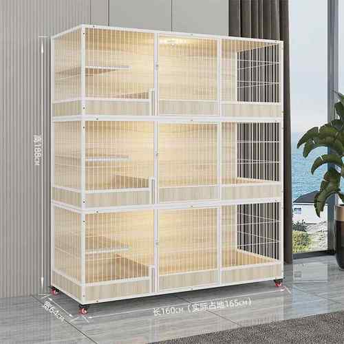 高档繁育自猫笼实木多层组合猫寄笼子猫养繁殖用笼猫柜防舍水由大