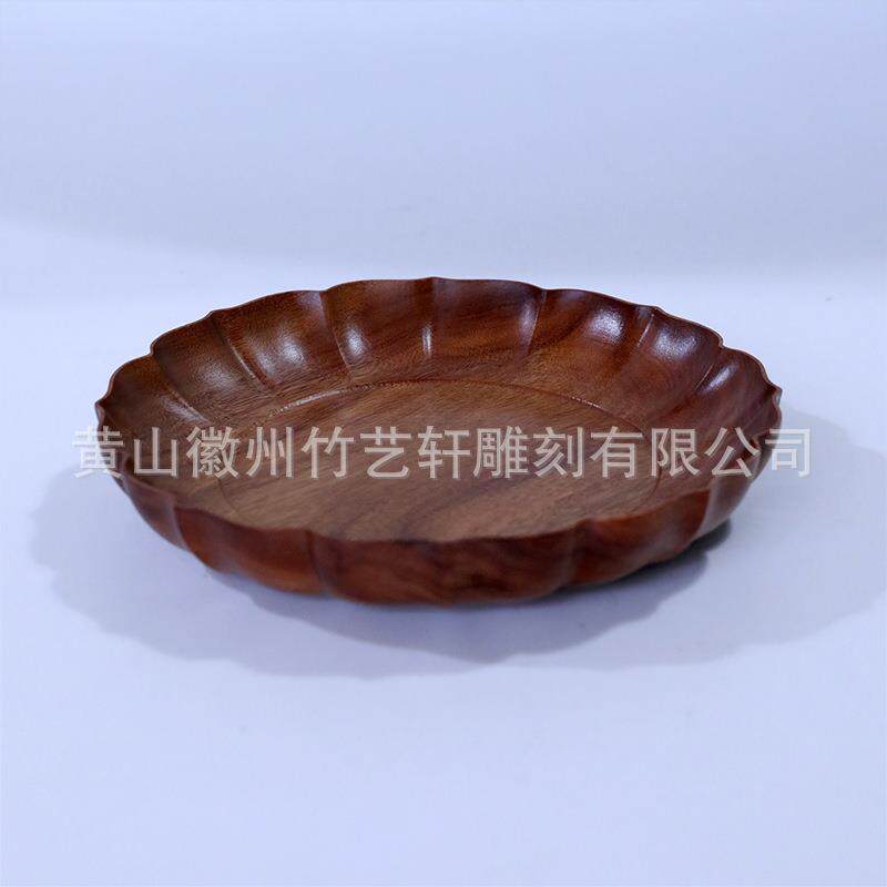 方形紫光檀木质托盘实木桌面展示收纳水果托盘日式酒店餐用坚果盘