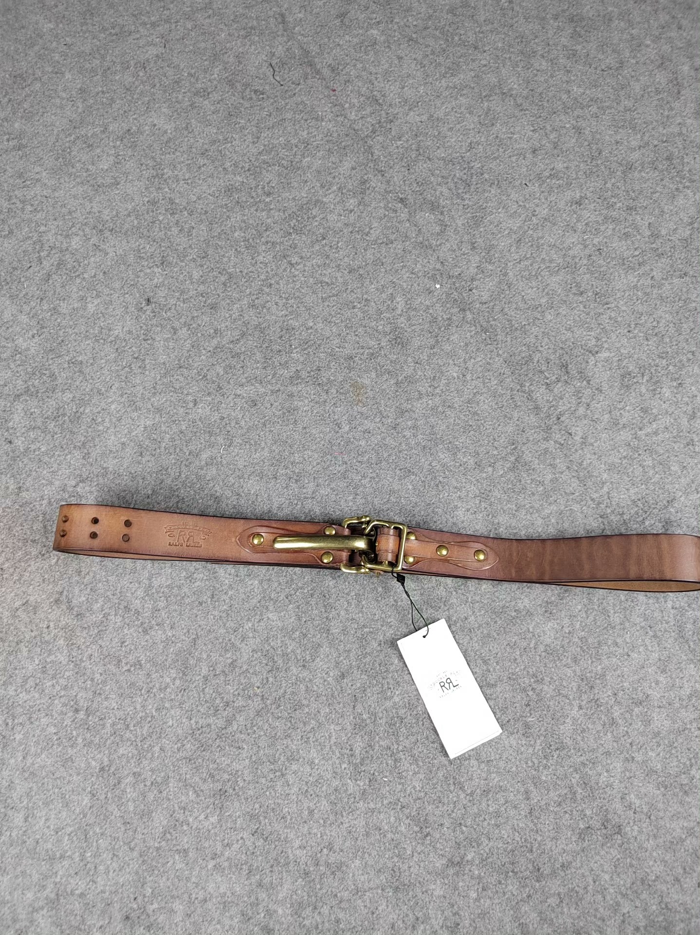 thumbnail for European and American retro Italy imported first layer of cowhide double RRL Amei Ka Ji is old-fashioned