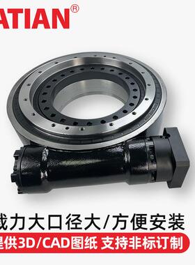 AKU中空旋转平台大口径重载精密替凸轮分割器侧装重载减速机分度