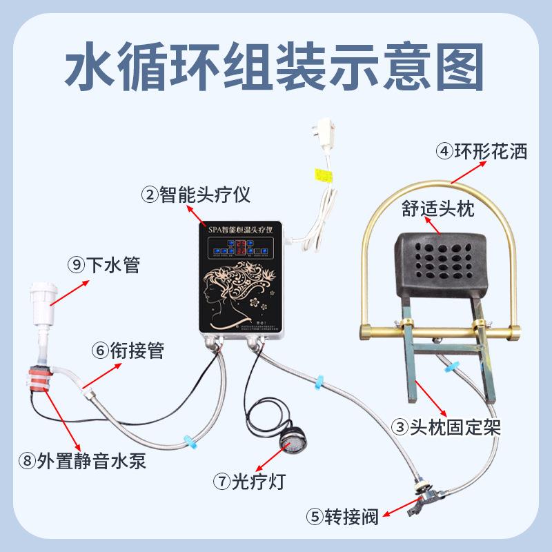 洗头床头疗配件水循环弯管理发店架子专用支架头枕d型枕头中药汤