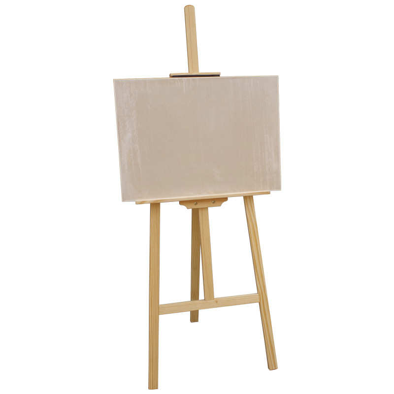 实木展架KT板广告架落地立式展示架木质POP海报架折叠三角挂画架