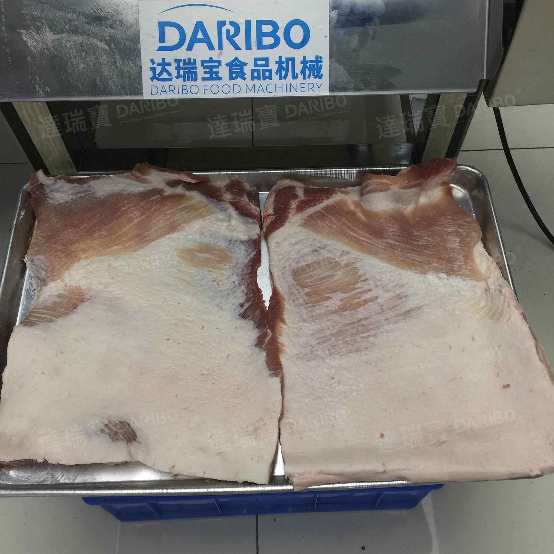 W 水产加工鮰鱼鱿鱼三文鱼切片机平剖开片机 新鲜大块肉类剖片机