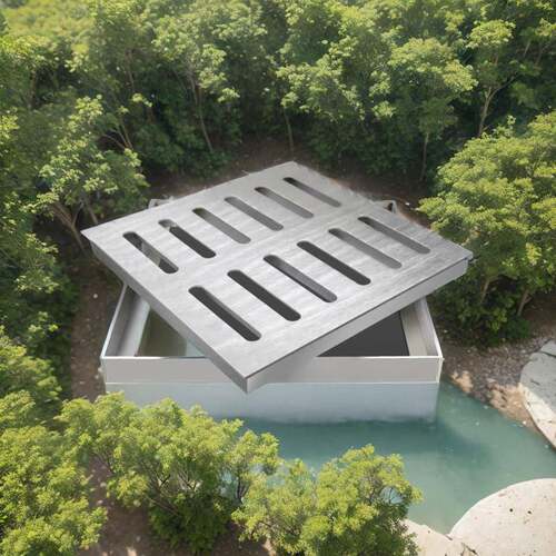 户盖地沟不锈钢板雨水篦子外 可客耐制化HS-20242方形地漏盖 腐蚀