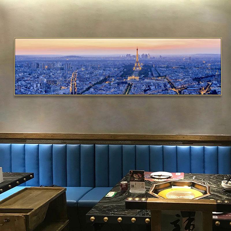 世界桥梁挂画东京香港建筑维多利亚港海边风景壁画城市夜景装饰画