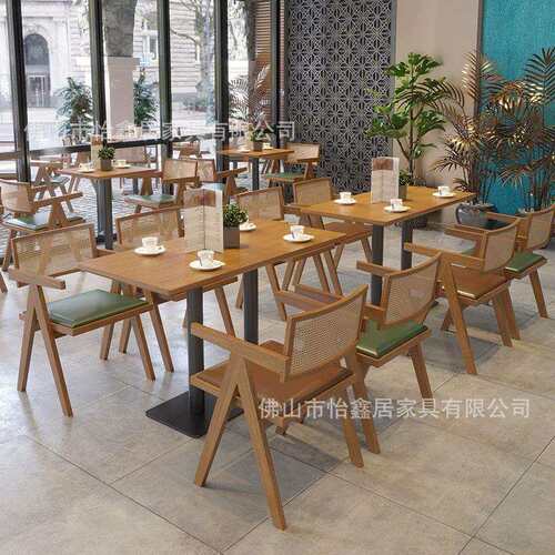 主题ZPX-036餐厅组卡沙发厅咖啡奶茶店商用火锅藤编实木网座红接