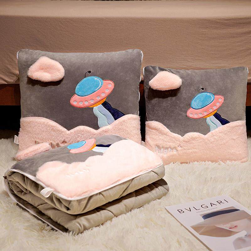 多功能抱枕被子两用毯子二合一午睡枕头办公室靠垫空调被车载靠枕