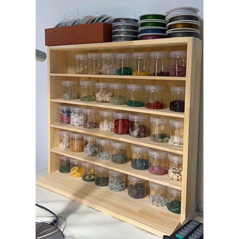 木质收纳架置物架玻璃瓶展示架饰品收纳塑料瓶定制做桌面多层展会