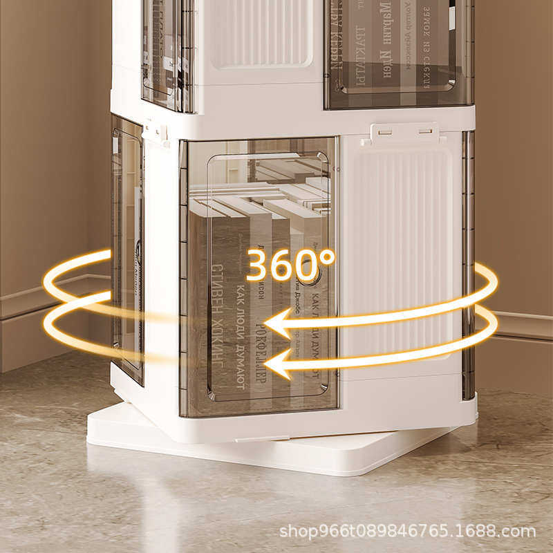 落地式旋转免书箱置书柜架简约多层安装置物收纳柜子架物零食家用,收纳整理,整理架/置物架/收纳架,淘宝优惠券,粉丝福利购,淘宝优惠卷
