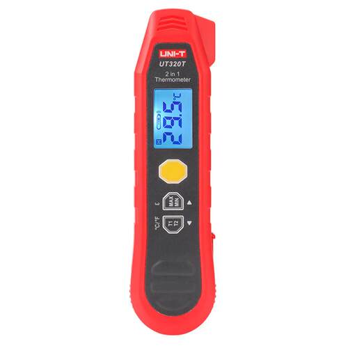 UNI-T二合一测温仪折叠型温度仪工业数显温度计水温UT320T