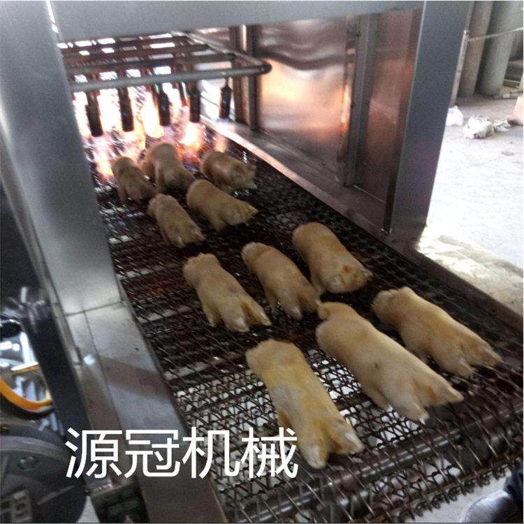 定制猪蹄烧毛机 羊蹄猪头燎毛机 猪肘子上下喷火烤毛设备