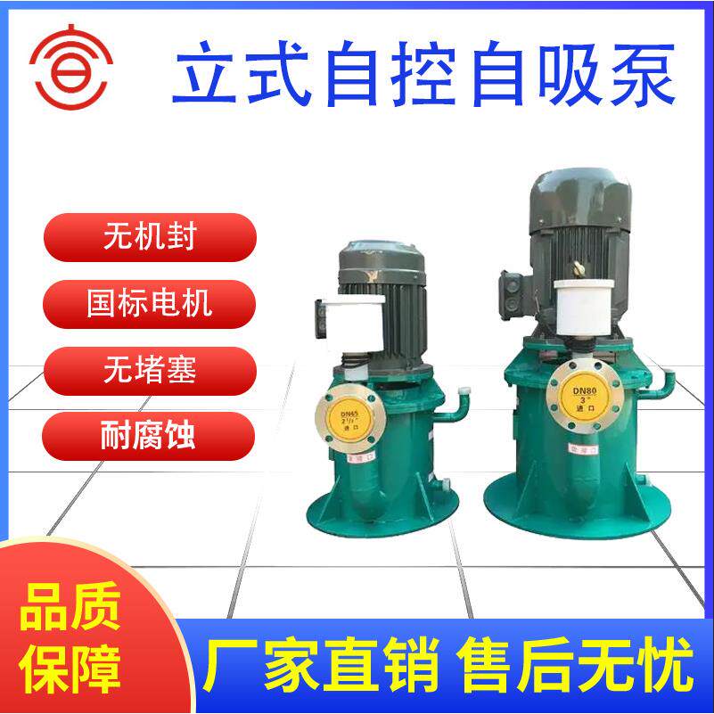 宣一WFB自控自吸泵高吸力立式自吸泵氟塑料不锈钢碳钢防爆自吸泵