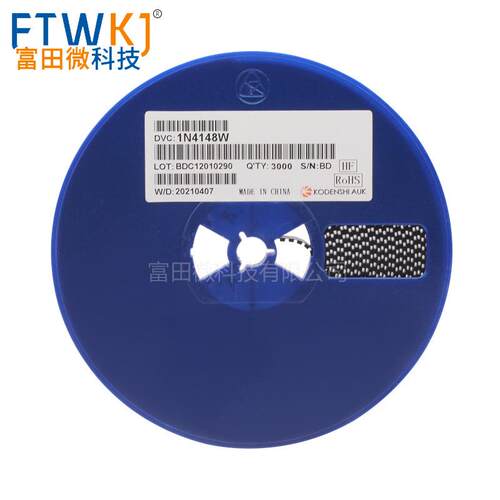 AUK原装 丝印:T4 贴片二极管1N4148WS 1N4148W