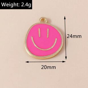 Smile 10pcs Round Pendant for Charms Irregular Face