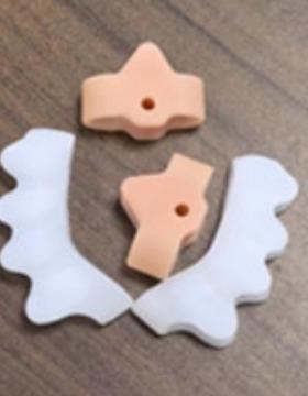 脚趾白色保护套弹力分离器男女式夹脚外翻五趾硅胶矫正器分趾器定