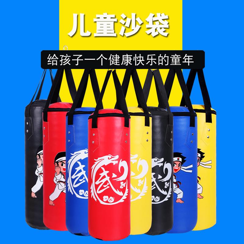 家用健身拳击散打实心沙袋儿童PU吊式沙袋 娱乐健身拳套组合套装