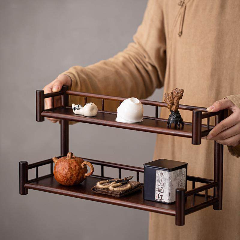 放置架收纳架摆件茶具桌面博古架实木订婚茶道茶壶茶杯架摆台茶架,餐饮具,茶具架,淘宝优惠券,粉丝福利购,淘宝优惠卷