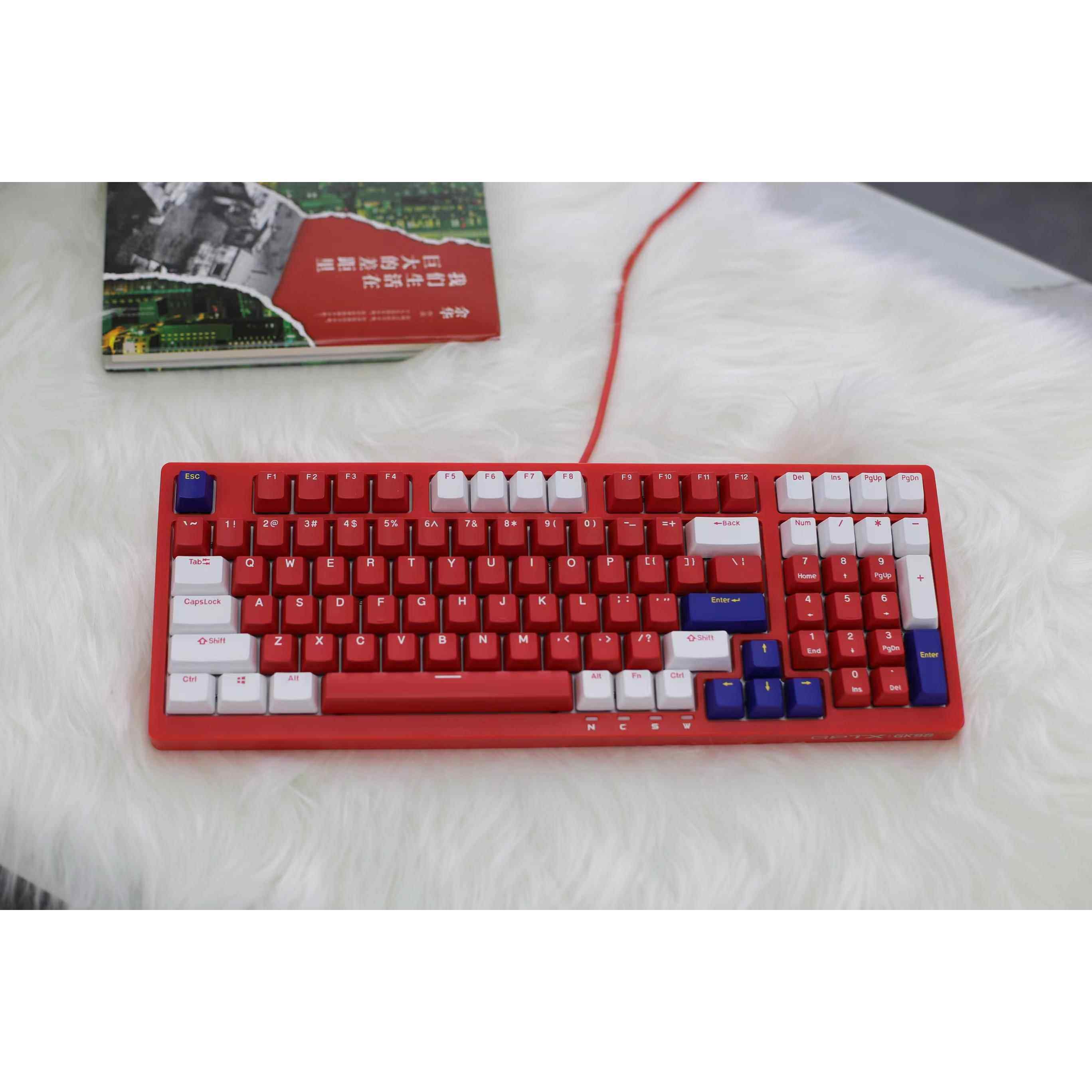 GPTX甲品GK718 游戏吃鸡机械键盘台式笔记本电脑办公有线网吧电竞