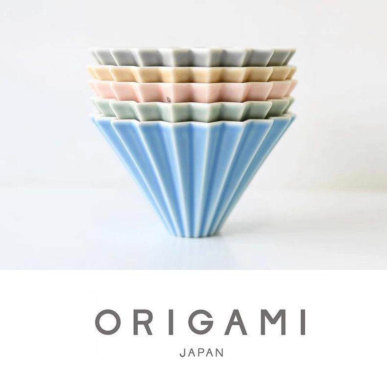 日本ORIGAMI折纸滤杯 手冲咖啡陶瓷滤杯V60蛋糕杯 适配Kalita滤纸