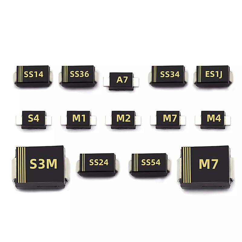 1N4007 SS34/14/24/36/54/34 5819 1N5824二极管贴片M7肖特基整流