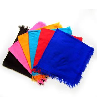 头巾老人女奶奶蓝色防风围巾村姑农村妇女丝巾老太太老式方巾包头