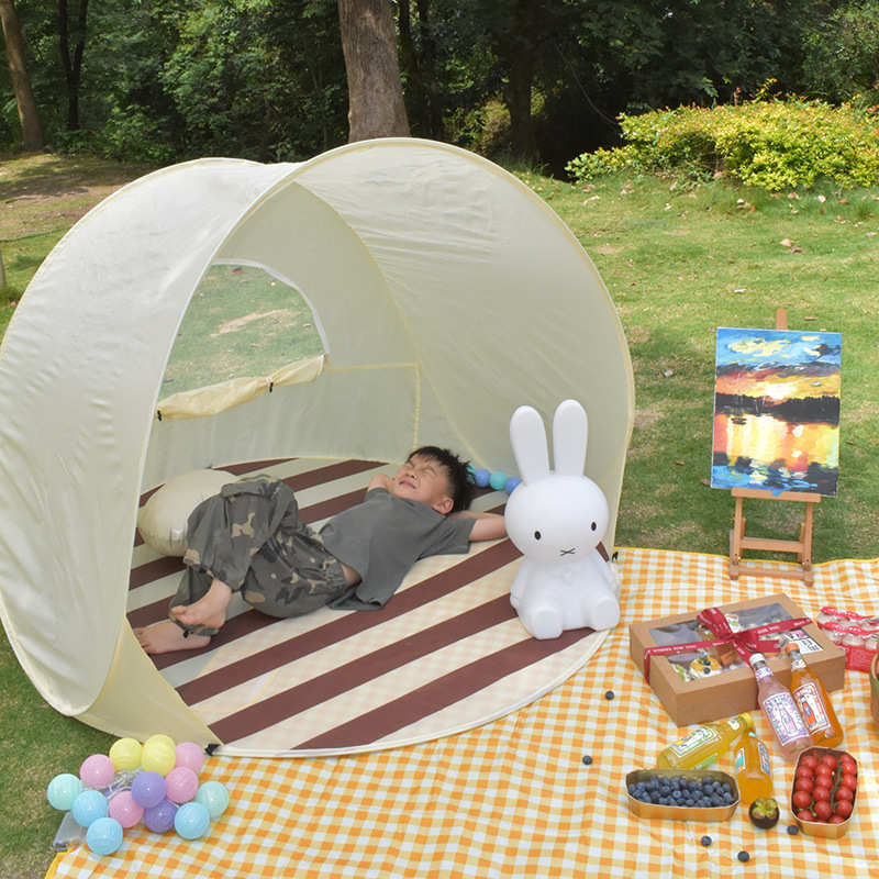 帐篷屋海边游戏速开沙滩防晒便携帐篷透气儿童遮阳户外折叠自动