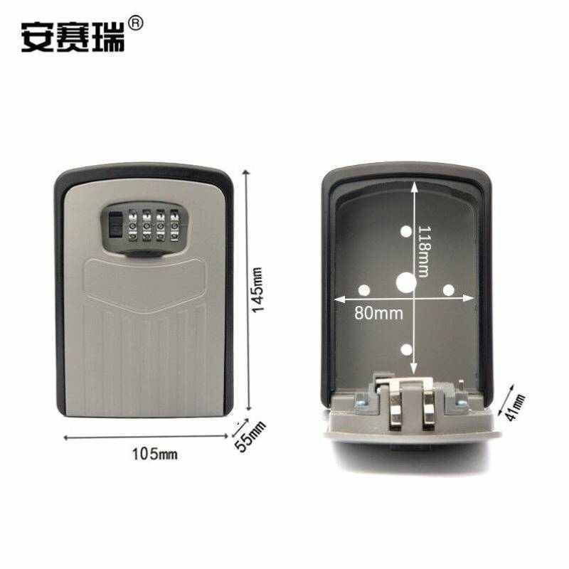 安赛瑞密码钥匙盒多功能装修防盗钥匙收纳盒壁挂式密码锁钥匙储存