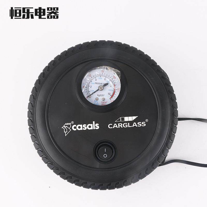 12V迷你便携式电动轮胎充气机自动空气压缩机泵汽车轮胎轮胎充气