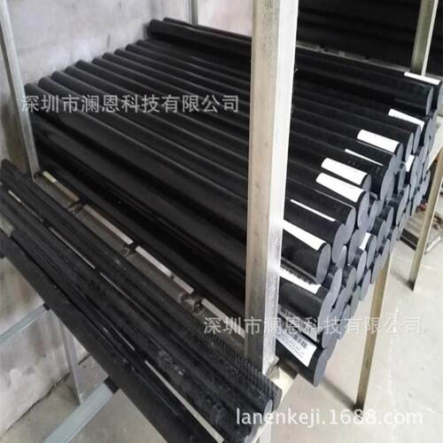 耐磨黑色加纤尼龙棒，PA6630GF棒材