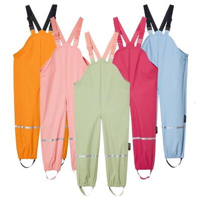 2025春夏薄款儿童雨裤幼儿园宝宝户外玩水玩沙连身抱婴袋防水裤