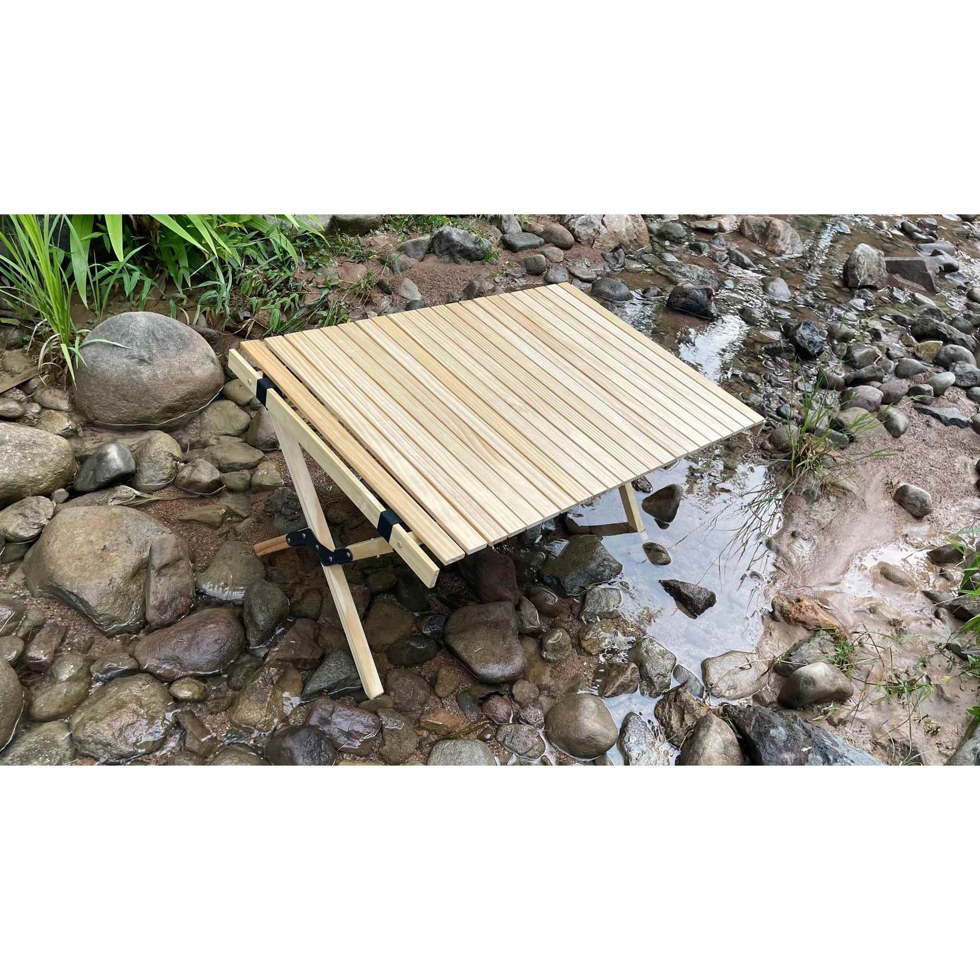 休闲户外折叠桌椅蛋卷桌松木榉木黑胡桃露营