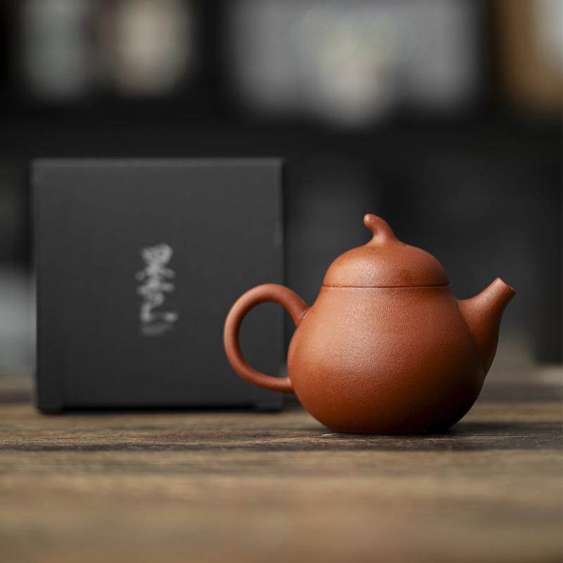 墨己朱紫泥橘mjtc皮紫砂壶功夫茶具统传器形泡茶壶球孔过滤家茶用