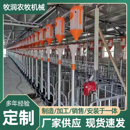 猪场自动上料系统喂料养殖设备料罐饲料桶料线热镀锌板存料塔
