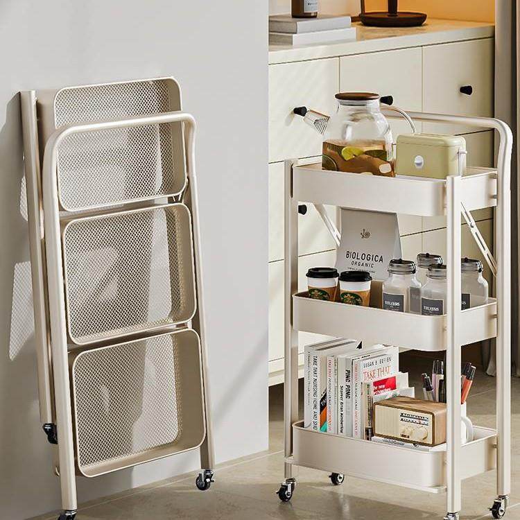 可折叠小推车零食多层置物架落地卧室书架家用厨房可移动收纳架子,鲜花速递/花卉仿真/绿植园艺,其它园艺用品,淘宝优惠券,粉丝福利购,淘宝优惠卷