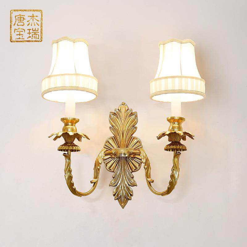 卧室床头壁灯客厅过道欧式法式创意北欧全铜阳台卫生间墙灯灯具