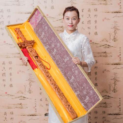 桃木剑婴儿短剑随身携带家用挂饰手工悬挂卧室配饰小号七星