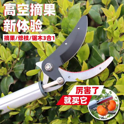 伸缩摘果剪摘荔枝龙眼柿子高空采果器园林树枝高枝剪