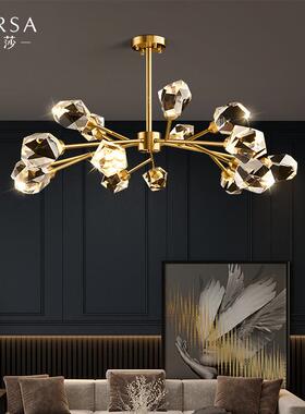 帕莎灯饰全铜轻奢客厅吊灯现代简约大气水晶卧室餐厅2026新款灯具