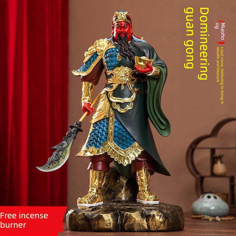 供奉招财关公摆件九龙关公像武财神爷神像办公室公司开业镇宅关公