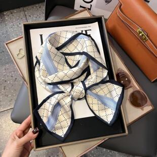 Long silk scarves women fashionable neckscarves and scarves