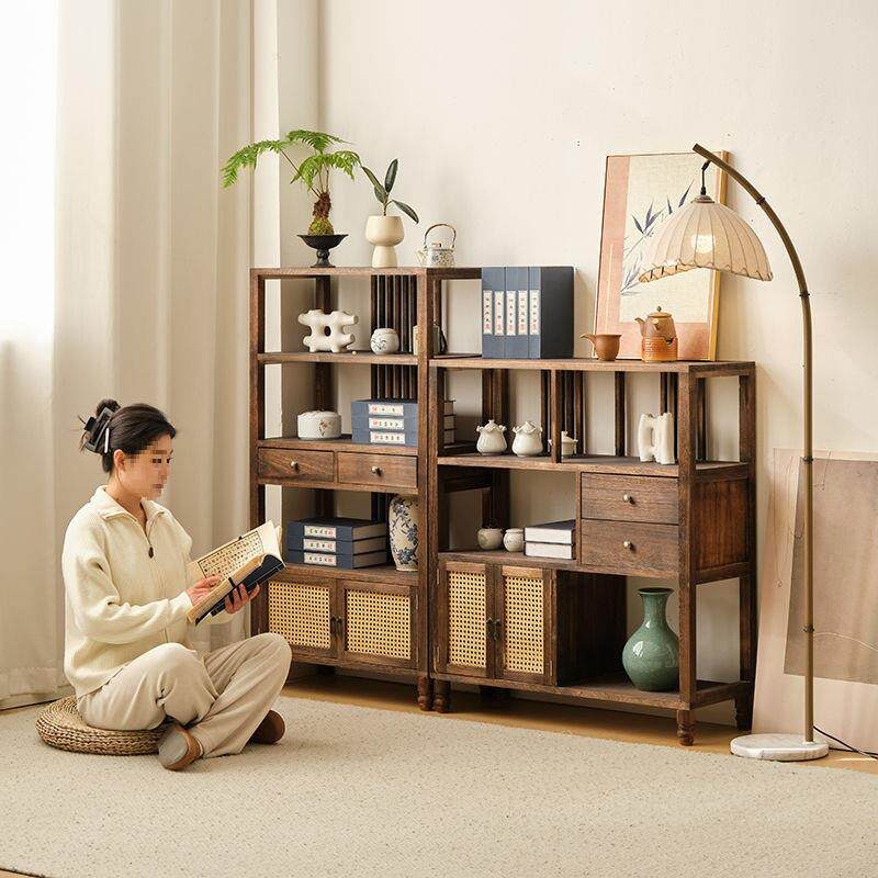 斗柜实木美式收纳储物柜餐边柜客厅靠墙小柜子置物柜酒碗柜五斗柜