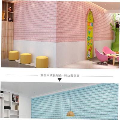 3D Brick Wall Stickers Wallpaper Decor Foam Waterproor壁纸