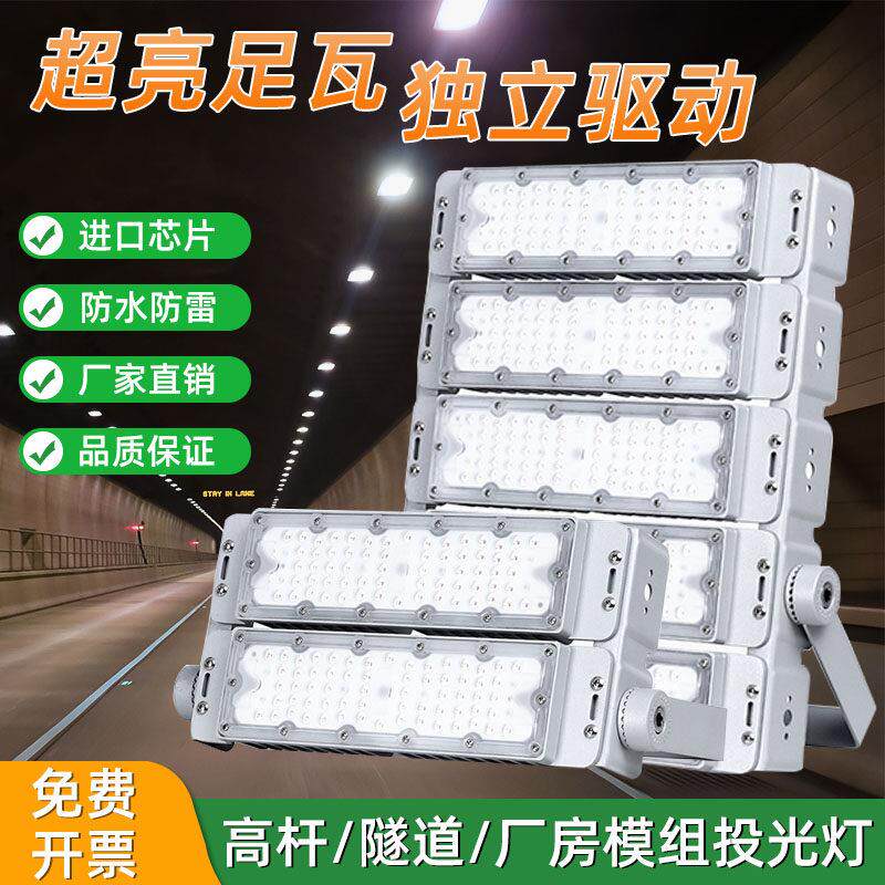 LED隧道灯模组投光灯户外防水高杆路灯工厂车间照明超亮强光射灯
