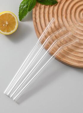 High Borosilicate Glass Straw Set Reusable Eco Friendly Drin