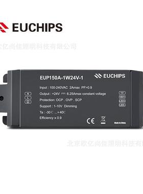 EUCHIPS欧切斯24V灯带0/1-10V调光60W75W150W电源EUP150A-1W24V-1