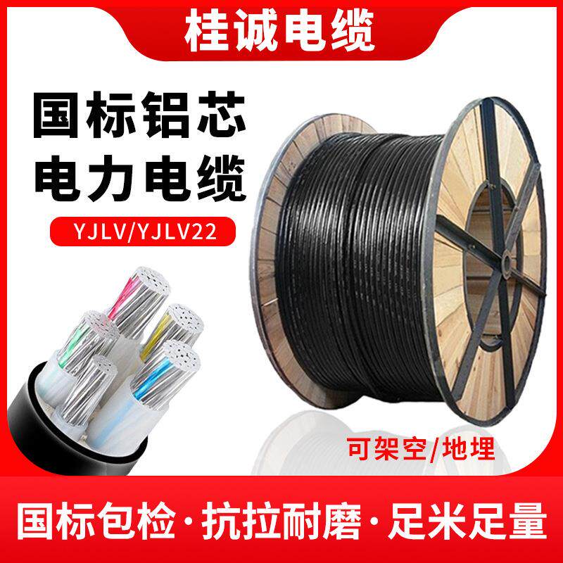 国标铝芯电缆线4/5芯16- 400平方工地工程铝缆厂家电力电缆线