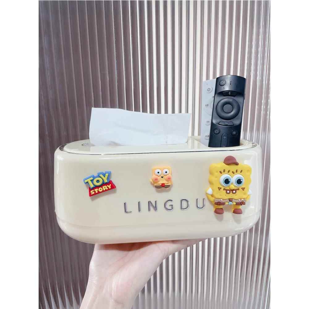 纸巾盒客厅高档轻奢卫生纸盒家用创意茶几收纳盒网红高颜值餐巾纸