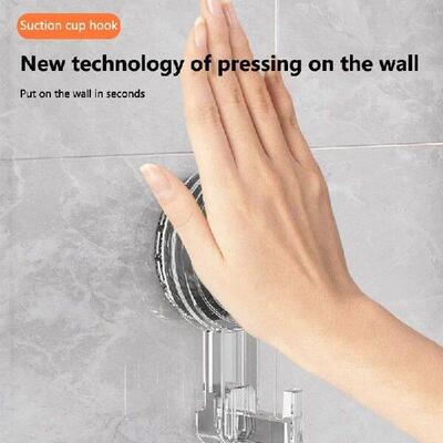 1pc Strong Suction Cup Hook With No Punching Hole Vacuum